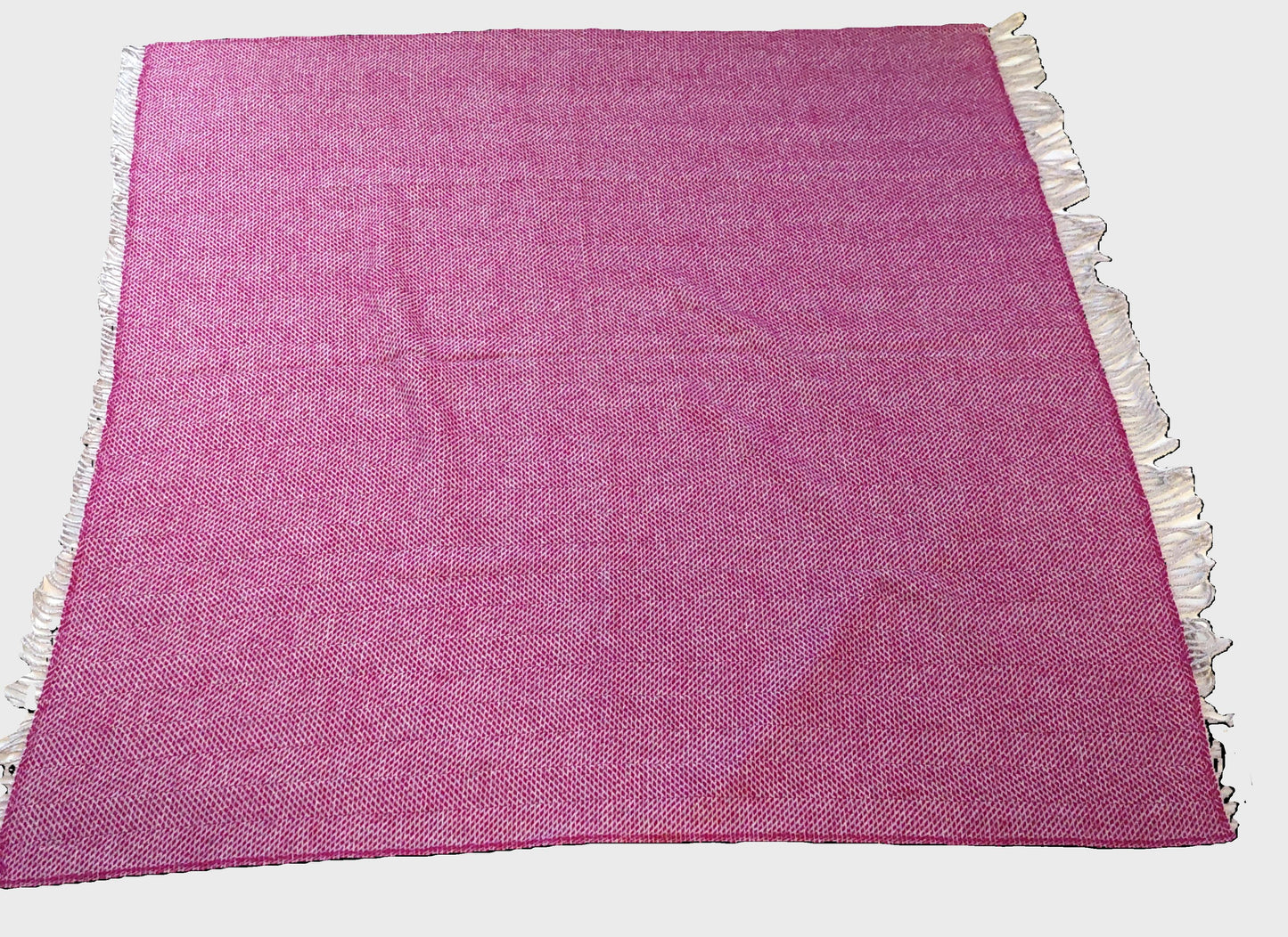 British Made Woollen Blanket Raspberry Pink (Beehive)