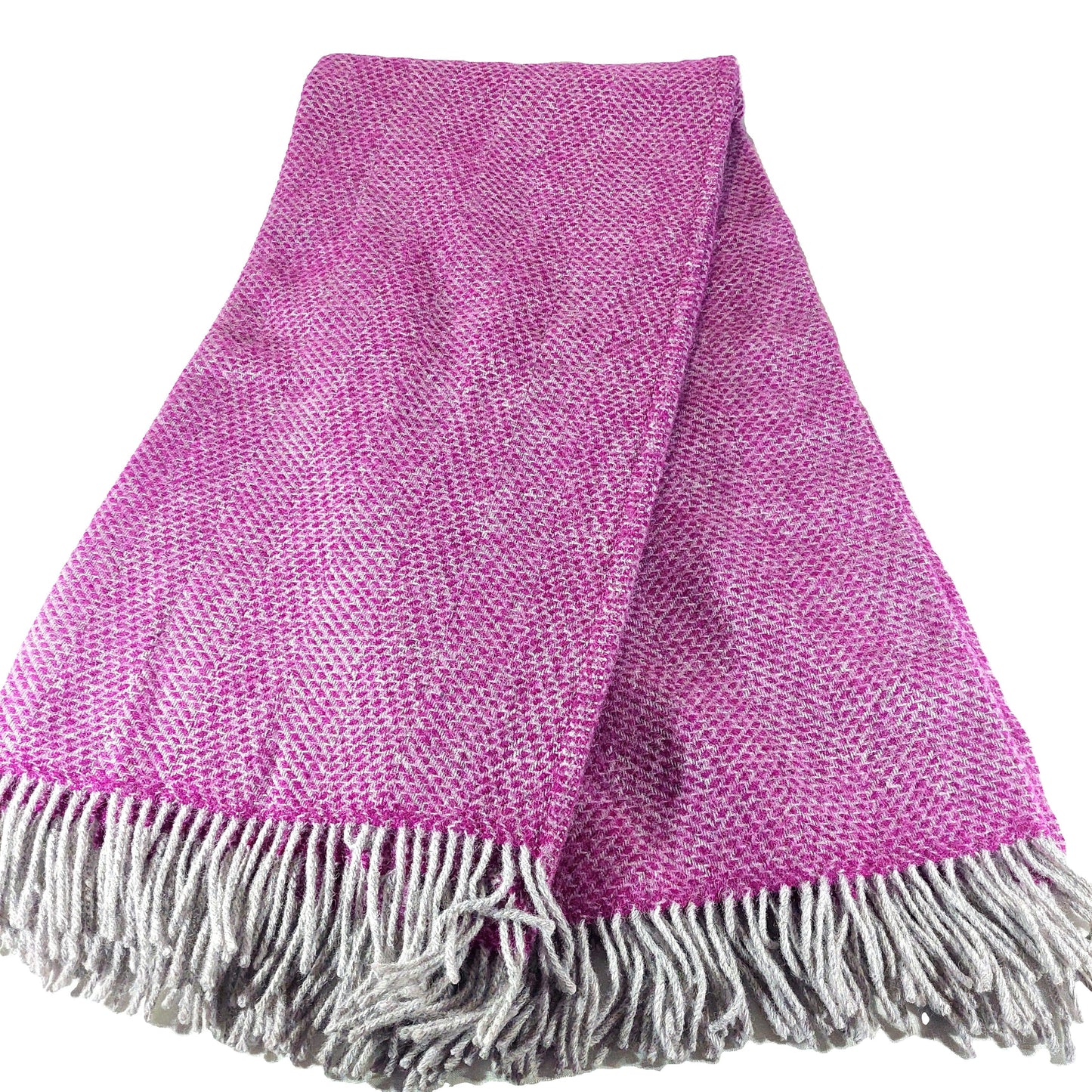 British Made Woollen Blanket Raspberry Pink (Beehive)