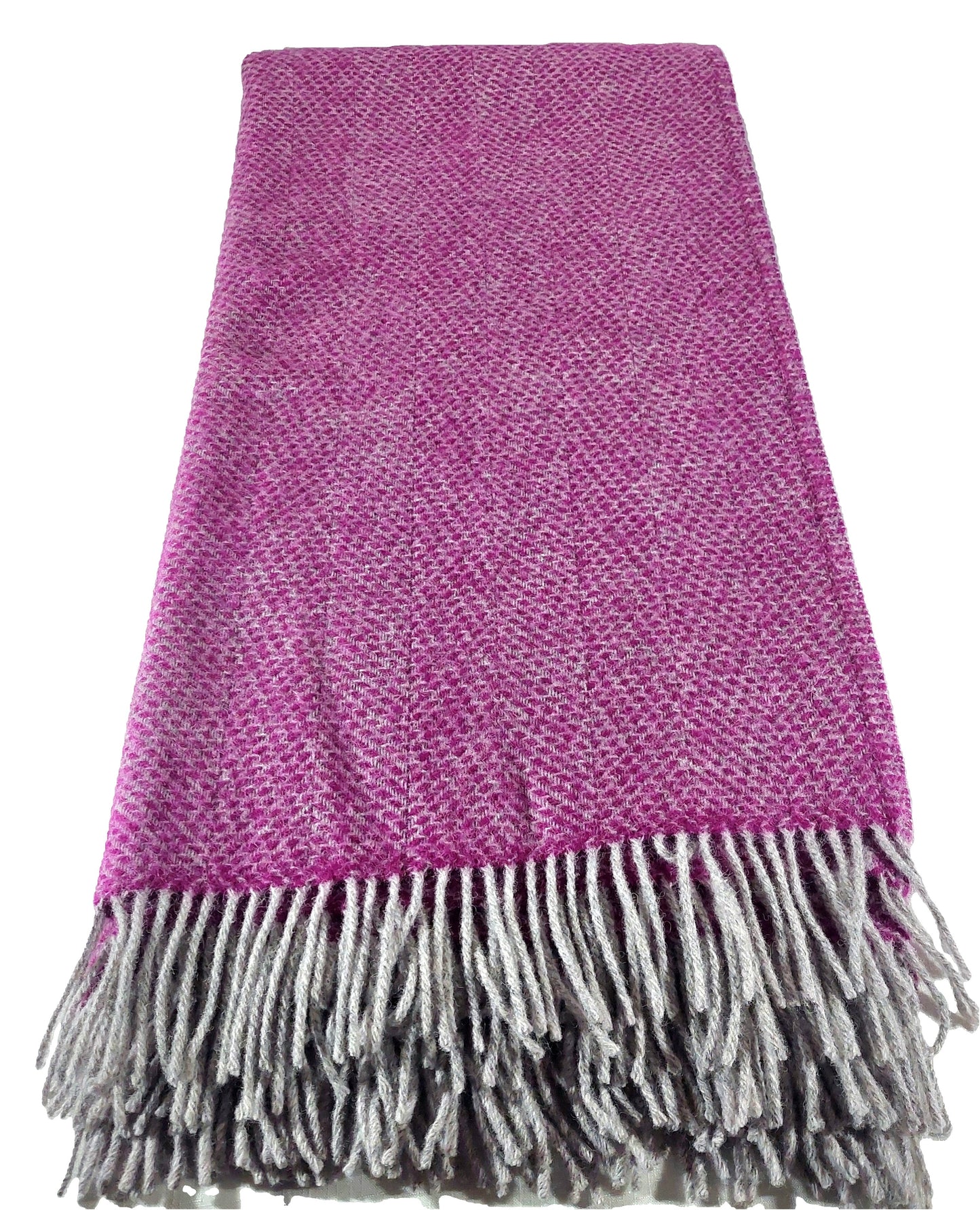 British Made Woollen Blanket Raspberry Pink (Beehive)