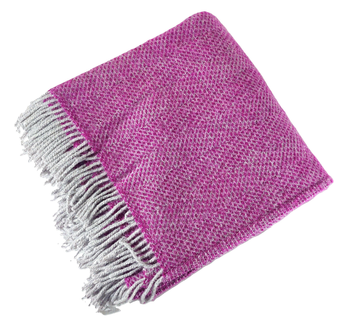 British Made Woollen Blanket Raspberry Pink (Beehive)