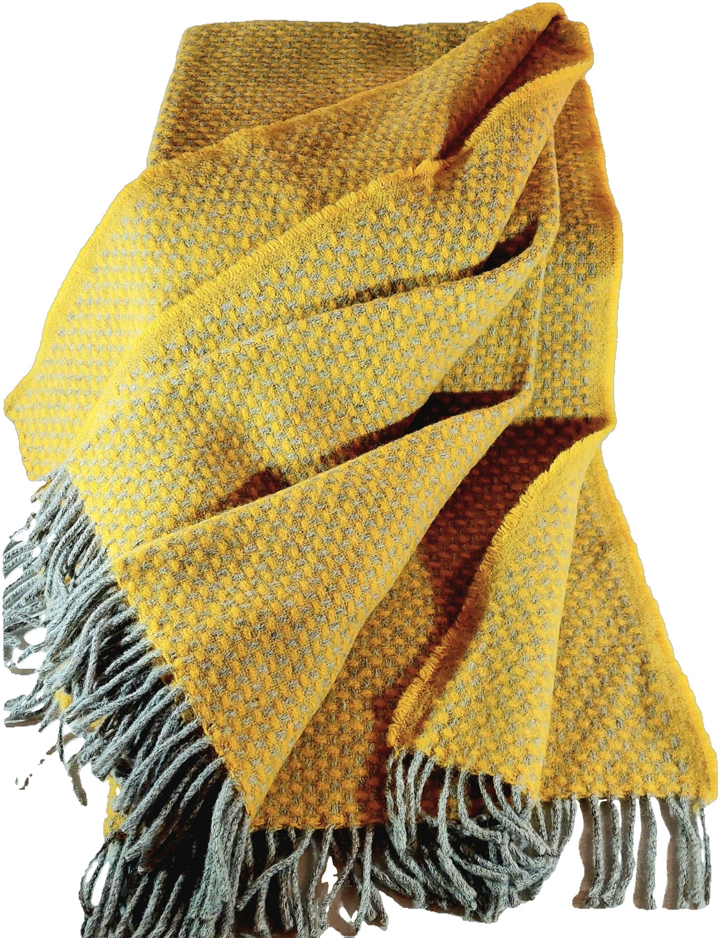 British Made Woollen Blanket Yellow (Weaved)