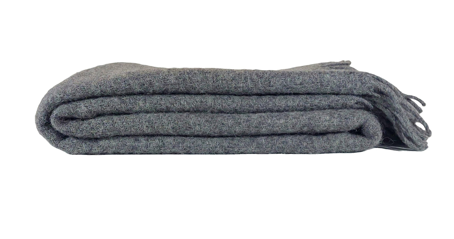 British Made Woollen Blanket Grey