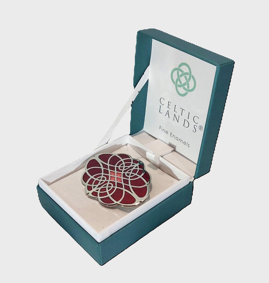 Celtic Lands Large Celtic Brooch (Red)