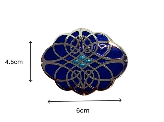 Celtic Lands Large Celtic Brooch (Blue)